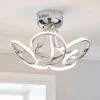 Cortez 5 Light Integrated LED Swirl Semi Flush Ceiling Light 2 Cortez 5 Light Integrated LED Swirl Semi Flush Ceiling Light -Dunelm 30781655