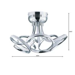 Cortez 5 Light Integrated LED Swirl Semi Flush Ceiling Light 13 Cortez 5 Light Integrated LED Swirl Semi Flush Ceiling Light -Dunelm 30781655 alt05