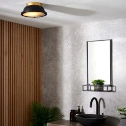 Barton Bathroom Flush Ceiling Light 40 Barton Bathroom Flush Ceiling Light -Dunelm 30789833 alt04