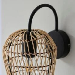 Kirra Bathroom Faux Rattan Wall Light -Dunelm 30789838 alt03
