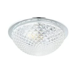 Tropic Faceted Dome Flush Bathroom Ceiling Light 14 Tropic Faceted Dome Flush Bathroom Ceiling Light -Dunelm 30789842 alt05