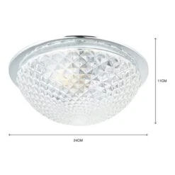 Tropic Faceted Dome Flush Bathroom Ceiling Light 15 Tropic Faceted Dome Flush Bathroom Ceiling Light -Dunelm 30789842 alt06