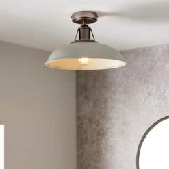Oraya Bathroom Flush Ceiling Light -Dunelm 30789855