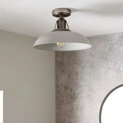 Oraya Bathroom Flush Ceiling Light -Dunelm 30789855 alt01