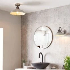 Oraya Bathroom Flush Ceiling Light -Dunelm 30789855 alt04