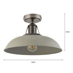 Oraya Bathroom Flush Ceiling Light -Dunelm 30789855 alt07