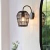 Kirra Bathroom Faux Rattan Wall Light 1 Kirra Bathroom Faux Rattan Wall Light -Dunelm 30789857