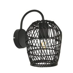 Kirra Bathroom Faux Rattan Wall Light -Dunelm 30789857 alt05