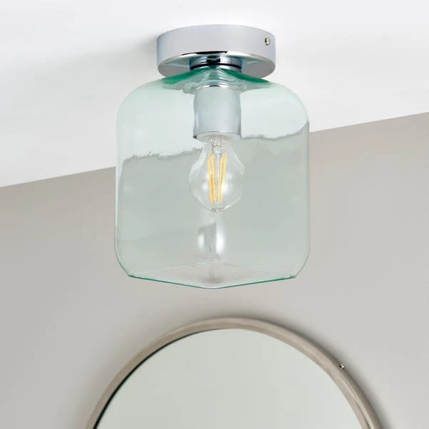 Lucia Green Bathroom Flush Ceiling Light 4 Lucia Green Bathroom Flush Ceiling Light - Image 2