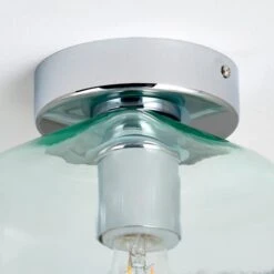Lucia Green Bathroom Flush Ceiling Light 12 Lucia Green Bathroom Flush Ceiling Light -Dunelm 30789861 alt03