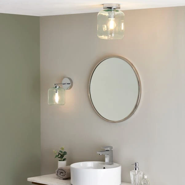Lucia Green Bathroom Flush Ceiling Light 7 Lucia Green Bathroom Flush Ceiling Light - Image 5