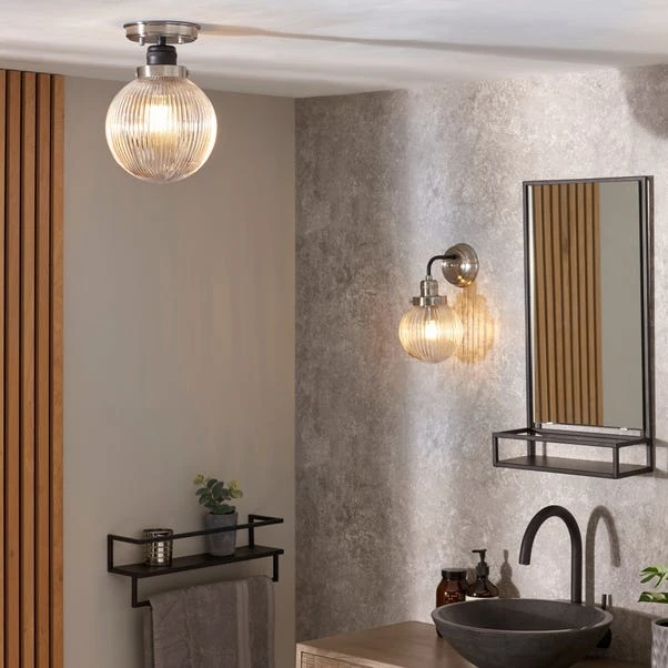 Broden Ribbed Chrome Wall Light 7 Broden Ribbed Chrome Wall Light - Image 5