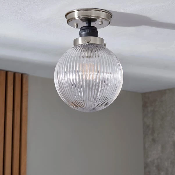 Broden Ribbed Bathroom Flush Ceiling Light 4 Broden Ribbed Bathroom Flush Ceiling Light - Image 2