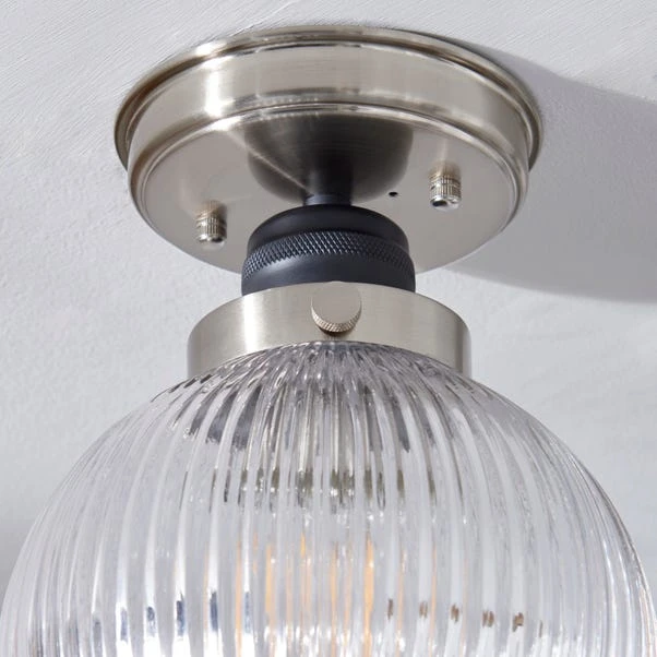 Broden Ribbed Bathroom Flush Ceiling Light 6 Broden Ribbed Bathroom Flush Ceiling Light - Image 4