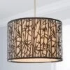 Catiri Bamboo Leaf Grey Easy Fit Pendant Shade -Dunelm 30792137