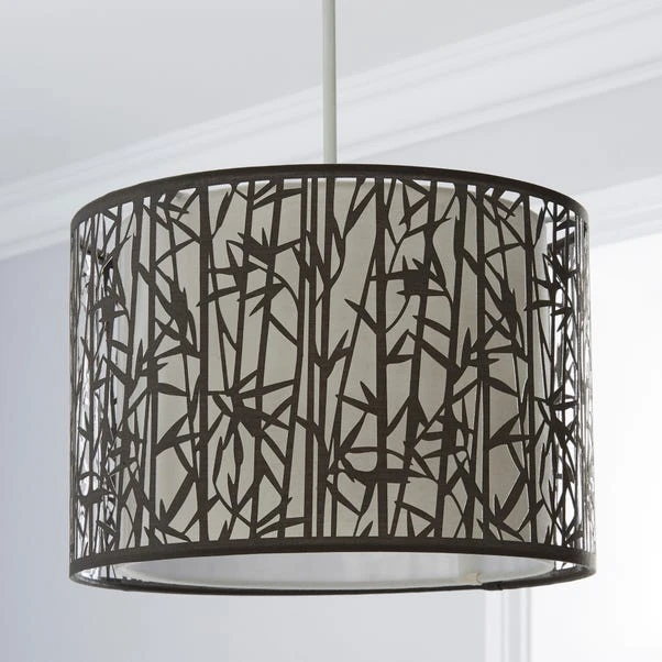 Catiri Bamboo Leaf Grey Easy Fit Pendant Shade 4 Catiri Bamboo Leaf Grey Easy Fit Pendant Shade - Image 2