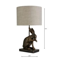 Hare Licking Paw Table Lamp -Dunelm 30792140 alt04