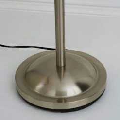 Marble Glass Satin Nickel Floor Lamp 9 Marble Glass Satin Nickel Floor Lamp -Dunelm 30792348 alt02