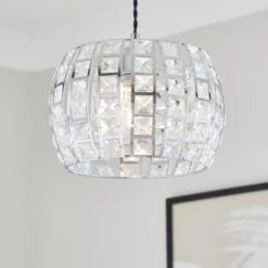 West End Chrome Easy Fit Pendant Shade