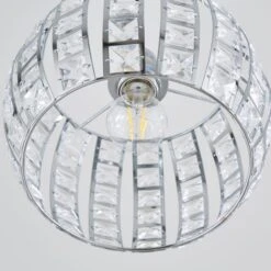 West End Chrome Easy Fit Pendant Shade 10 West End Chrome Easy Fit Pendant Shade -Dunelm 30792360 alt03