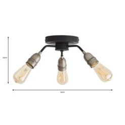 Marsden 3 Light Semi Flush Ceiling Light 15 Marsden 3 Light Semi Flush Ceiling Light -Dunelm 30798587 alt06