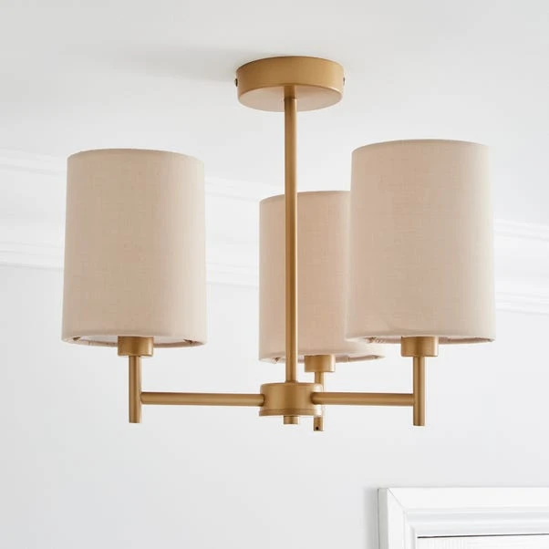 Prescot 3 Light Semi Flush Ceiling Light 10 Prescot 3 Light Semi Flush Ceiling Light - Image 8