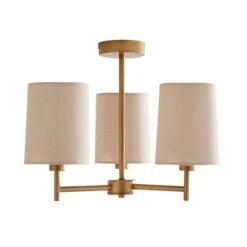 Prescot 3 Light Semi Flush Ceiling Light 24 Prescot 3 Light Semi Flush Ceiling Light -Dunelm 30798590 alt04
