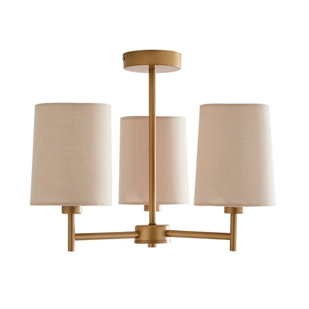 Prescot 3 Light Semi Flush Ceiling Light 13 Prescot 3 Light Semi Flush Ceiling Light - Image 11