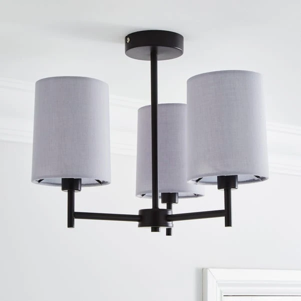 Prescot 3 Light Semi Flush Ceiling Light 4 Prescot 3 Light Semi Flush Ceiling Light - Image 2