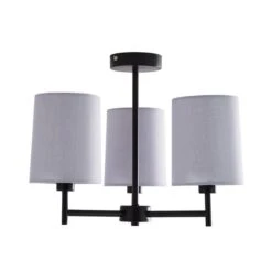 Prescot 3 Light Semi Flush Ceiling Light 18 Prescot 3 Light Semi Flush Ceiling Light -Dunelm 30798591 alt04