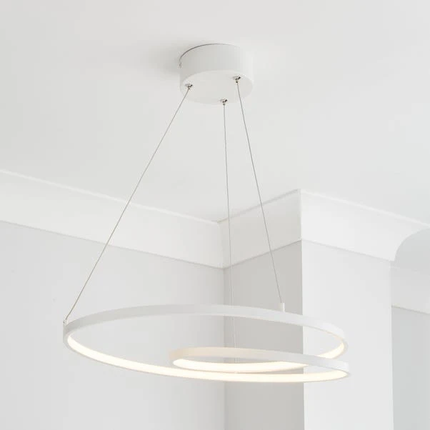 Menton Integrated LED Swirl Hoop Semi Flush Ceiling Light 9 Menton Integrated LED Swirl Hoop Semi Flush Ceiling Light - Image 7