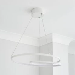 Menton Integrated LED Swirl Hoop Semi Flush Ceiling Light 21 Menton Integrated LED Swirl Hoop Semi Flush Ceiling Light -Dunelm 30798592 alt01