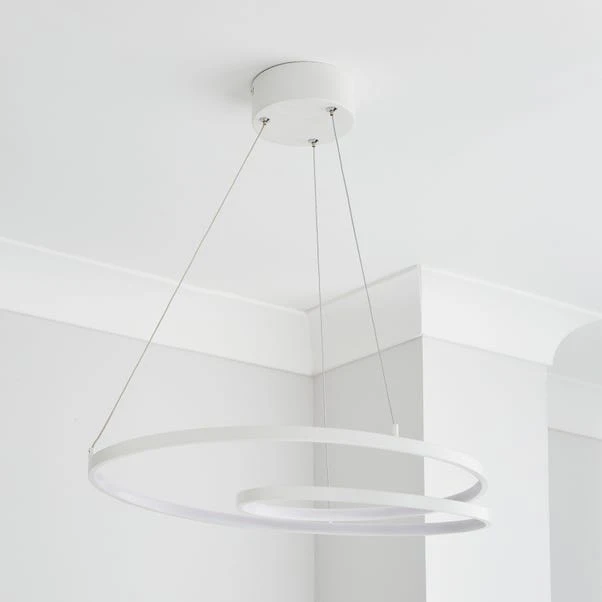 Menton Integrated LED Swirl Hoop Semi Flush Ceiling Light 10 Menton Integrated LED Swirl Hoop Semi Flush Ceiling Light - Image 8