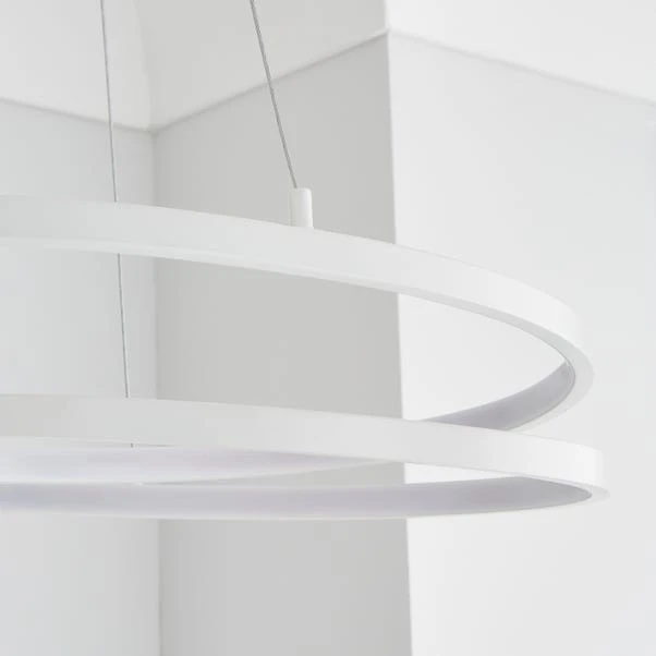 Menton Integrated LED Swirl Hoop Semi Flush Ceiling Light 12 Menton Integrated LED Swirl Hoop Semi Flush Ceiling Light - Image 10