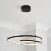 Menton Integrated LED Swirl Hoop Semi Flush Ceiling Light -Dunelm 30798593
