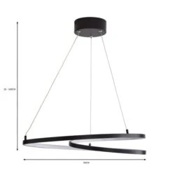 Menton Integrated LED Swirl Hoop Semi Flush Ceiling Light 19 Menton Integrated LED Swirl Hoop Semi Flush Ceiling Light -Dunelm 30798593 alt05