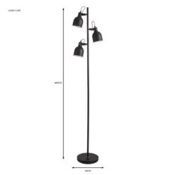 Issac 3 Light Floor Lamp -Dunelm 30798595 alt05