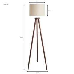 Jandia Wooden Tripod Floor Lamp -Dunelm 30798599 alt05
