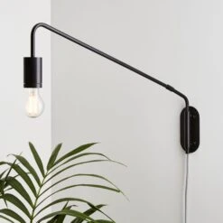 Braddy Arc Plug In Wall Light 20 Braddy Arc Plug In Wall Light -Dunelm 30798611