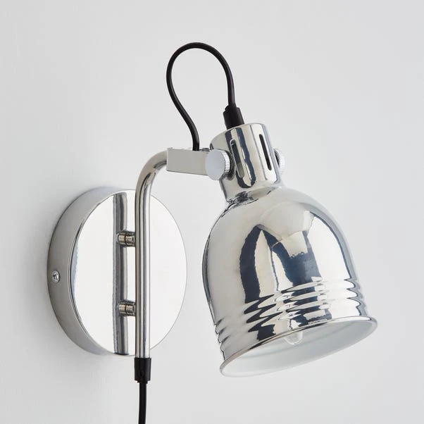 Issac Chrome Effect Plug In Wall Light 4 Issac Chrome Effect Plug In Wall Light - Image 2