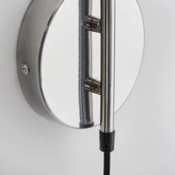 Issac Chrome Effect Plug In Wall Light 11 Issac Chrome Effect Plug In Wall Light -Dunelm 30798622 alt03