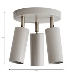 Leila 3 Light Semi Flush Spotlight -Dunelm 30798628 alt05