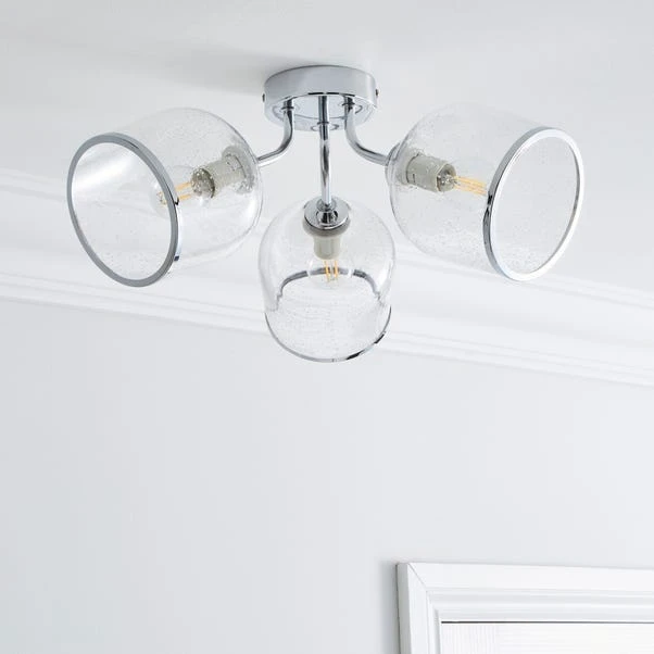 Lenny 3 Light Semi Flush Ceiling Light 10 Lenny 3 Light Semi Flush Ceiling Light - Image 8