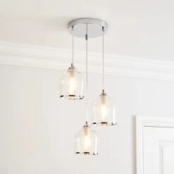 Lenny 3 Light Cluster Ceiling Light 20 Lenny 3 Light Cluster Ceiling Light -Dunelm 30798651