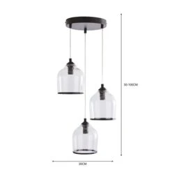 Lenny 3 Light Cluster Ceiling Light 19 Lenny 3 Light Cluster Ceiling Light -Dunelm 30798652 alt05