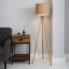 Jandia Wooden Tripod Floor Lamp -Dunelm 30801900