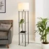 Wendell Glass Shelved Floor Lamp 1 Wendell Glass Shelved Floor Lamp -Dunelm 30802427