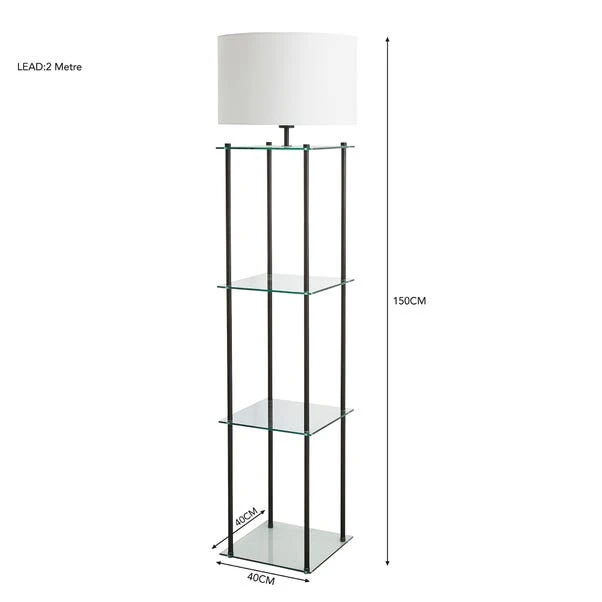 Wendell Glass Shelved Floor Lamp 8 Wendell Glass Shelved Floor Lamp - Image 6
