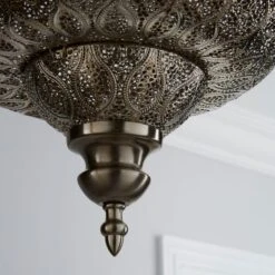 Lucena Fretwork Easy Fit Pendant Shade 12 Lucena Fretwork Easy Fit Pendant Shade -Dunelm 30808816 alt02