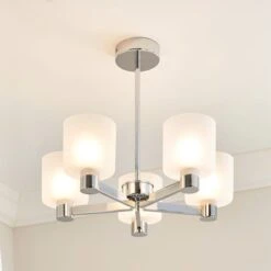 Erin 5 Light Semi Flush Ceiling Light 25 Erin 5 Light Semi Flush Ceiling Light -Dunelm 30818152